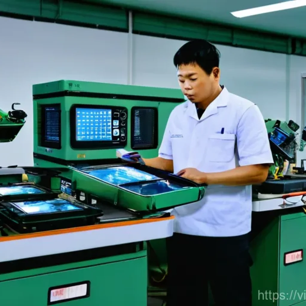 작업 자동화의 위험 요소 관리 방법 - **Prompt:** A manufacturing factory floor in Dong Nai, Vietnam, illustrating the pitfalls of mismatc...