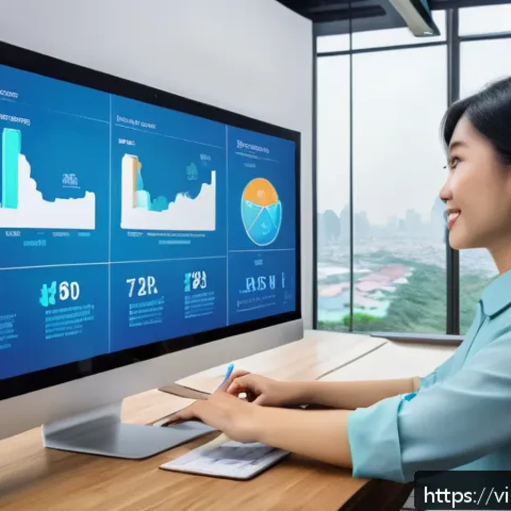 작업 자동화와 데이터 분석의 연관성 - A modern Vietnamese office environment with diverse young professionals collaborating around a large...