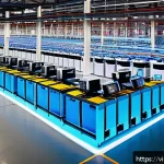 Home 19 업무 자동화의 사회적 수용성 - A modern Vietnamese logistics warehouse with automated robots and intelligent software systems manag...