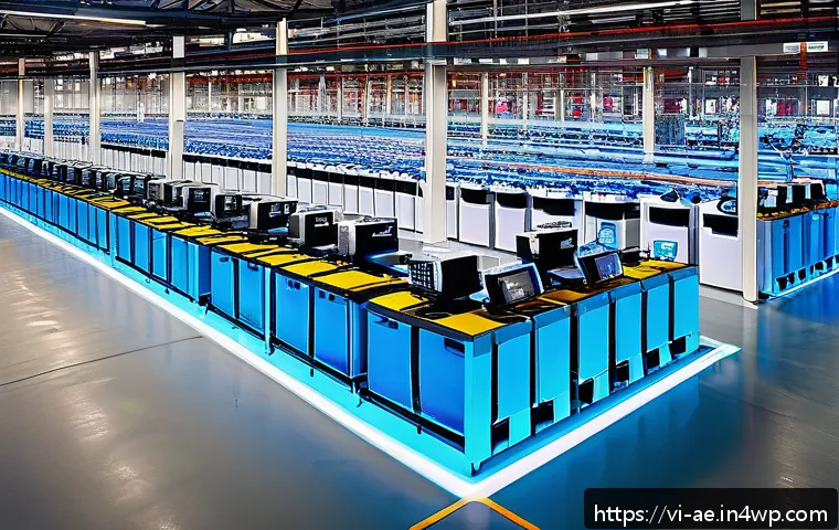 업무 자동화의 사회적 수용성 - A modern Vietnamese logistics warehouse with automated robots and intelligent software systems manag...